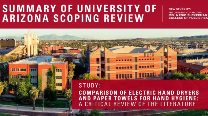 Summary University Of Arizona Scoping Review On Hand Dryers Vs. Paper Towels